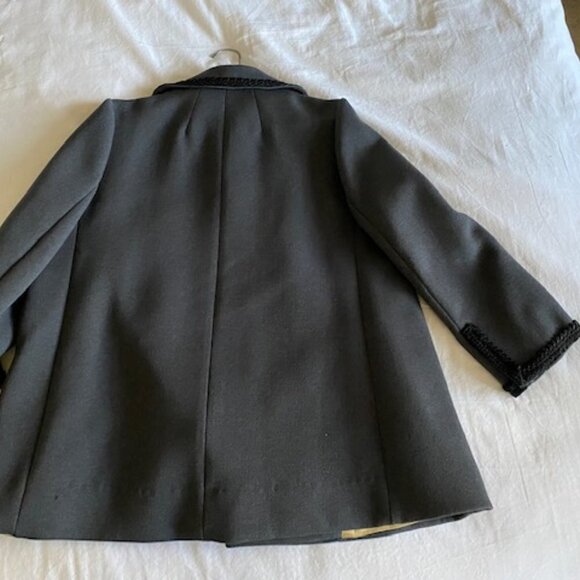 VINTAGE 60s Forstmann German Wool Gray Pea Coat Medium/Large - Picture 13 of 14